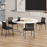 Tangkula Stackable Conference Room Chairs Set - 3*CB10599DK-2