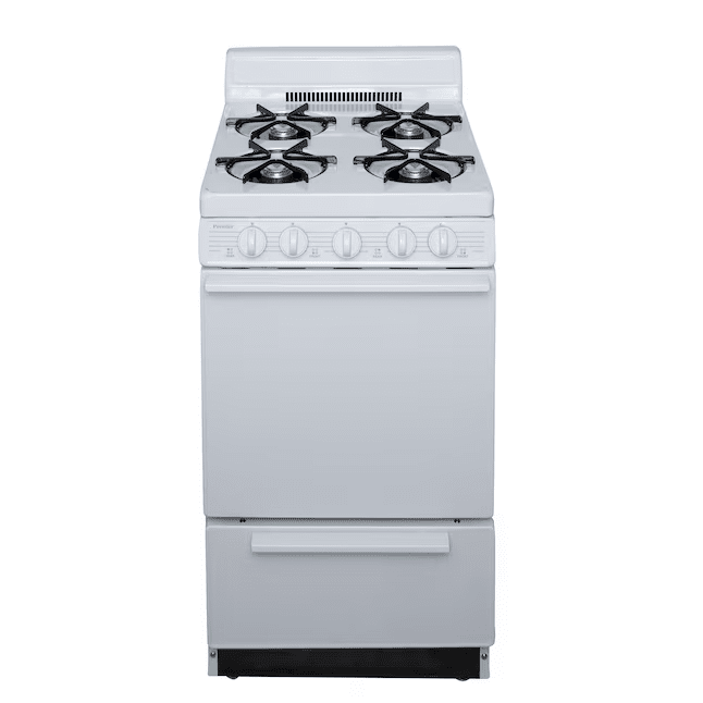 Holiday 20-in 4 Burners 2.4-cu ft Freestanding Natural Gas Range White - SAK101OO