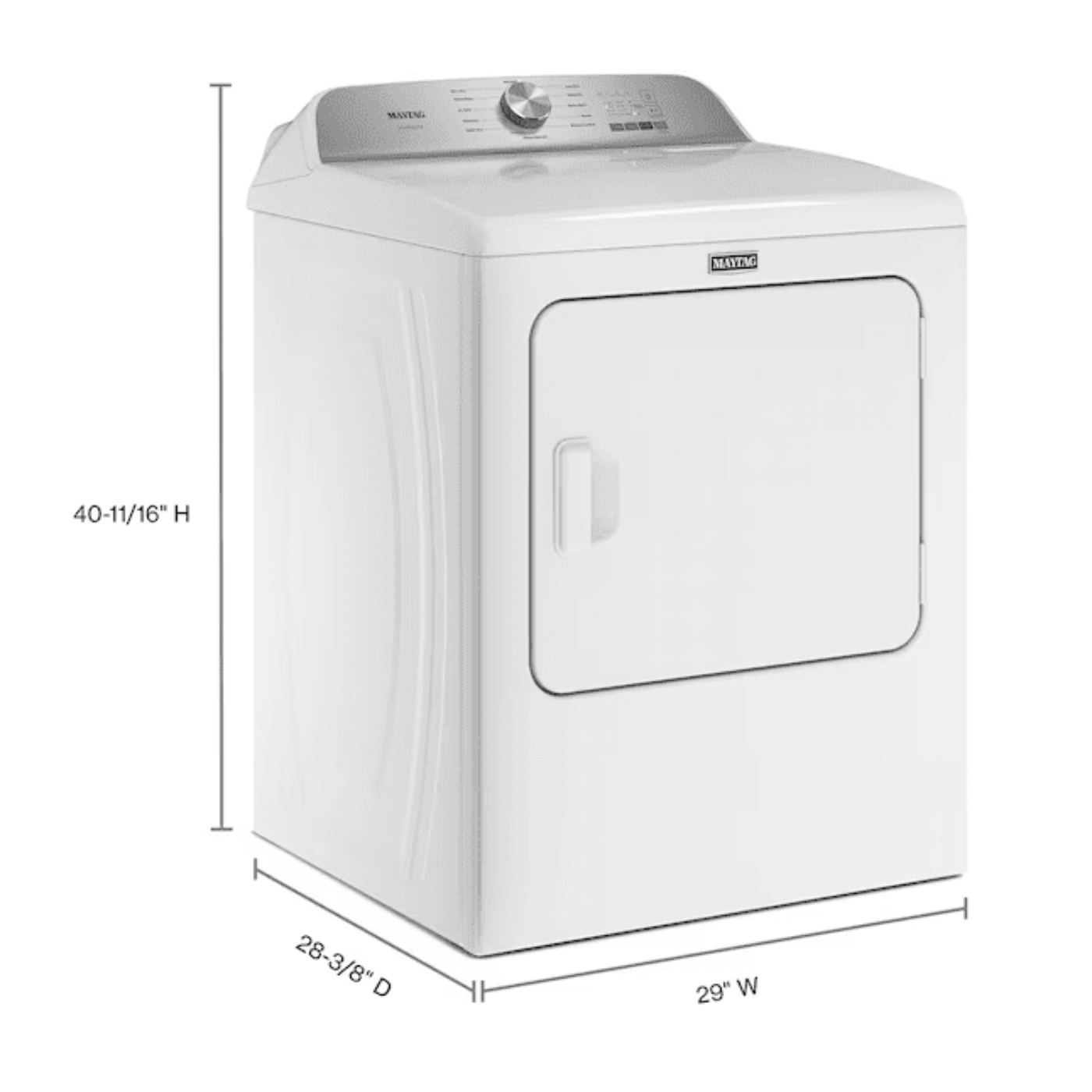 Maytag Pet Pro 7-cu ft Steam Cycle Electric Dryer White - MED6500MW