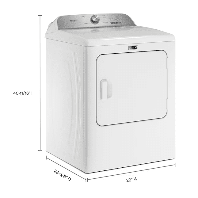 Maytag Pet Pro 7-cu ft Steam Cycle Electric Dryer White - MED6500MW