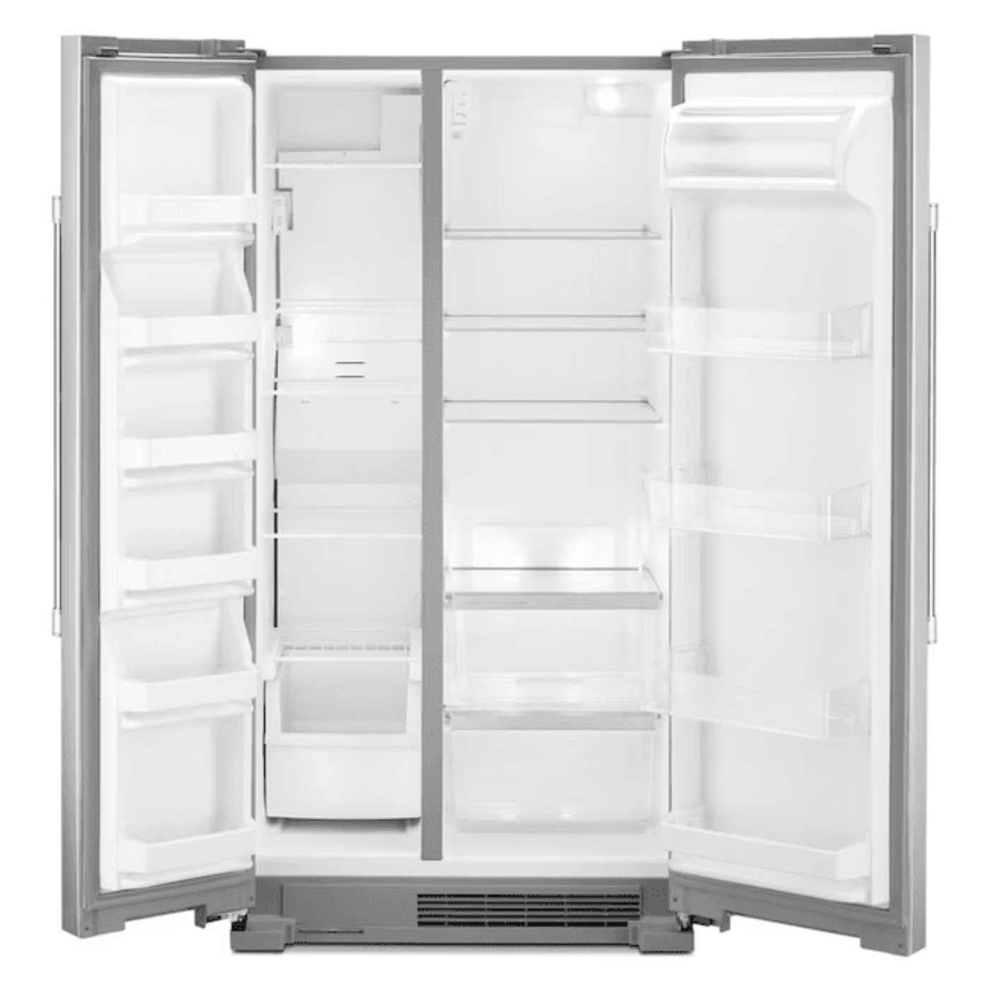 Maytag 24.9-cu ft Side-by-Side Refrigerator Fingerprint Resistant Stainless Steel - MSS25N4MKZ