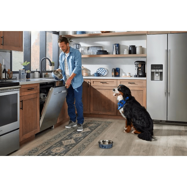 Maytag Eco Series with Pet Pro Sanitization Cycle Top Control 24-in Built-In Dishwasher With Third Rack Fingerprint Resistant Stainless Steel , 50-dBA - MDPS6124RZ