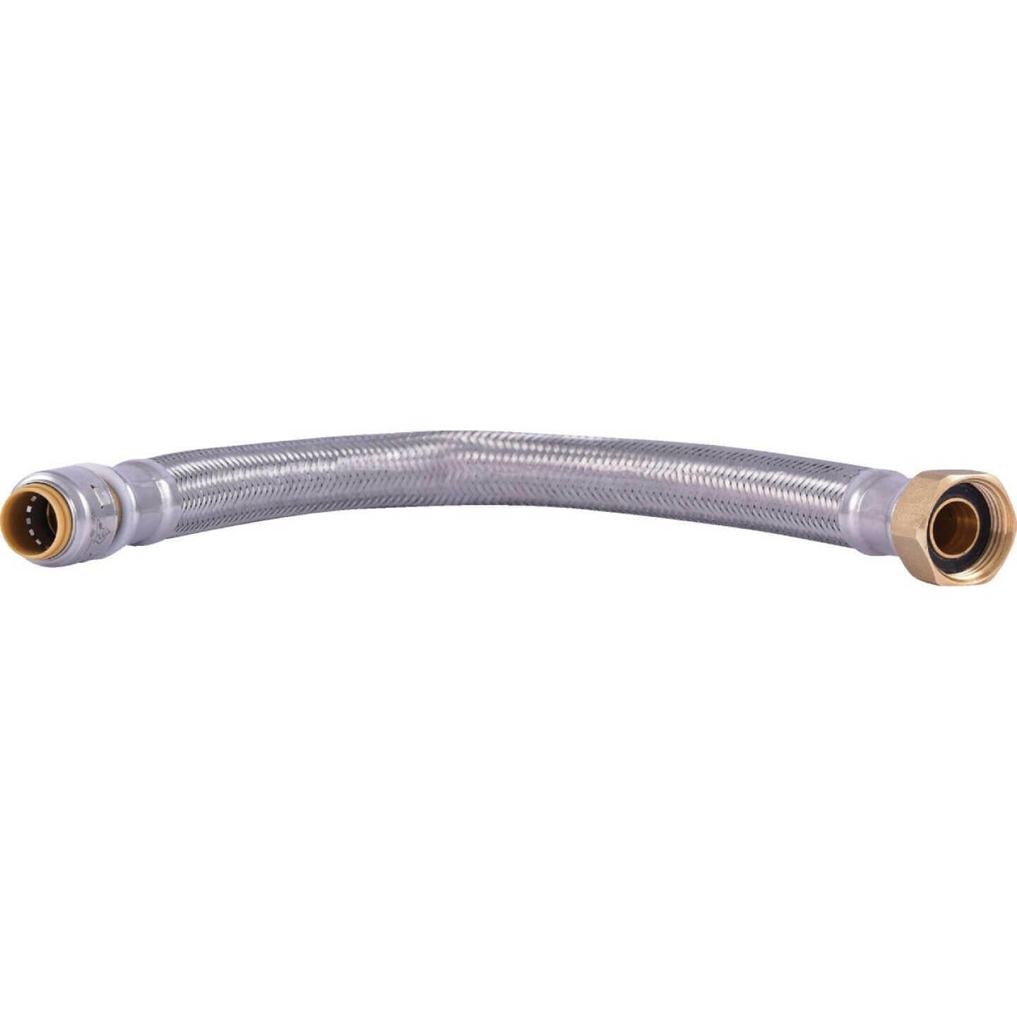 GE SharkBite Max 1/2 in. Push-to-Connect x 3/4 in. FIP x 18 in. Braided Stainless Steel Water Heater Connector - UR3068FX18