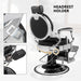 OmySalon BC1602 Vintage Style Heavy Duty Hydraulic Recline Barber Chair - G59000499+G59000500