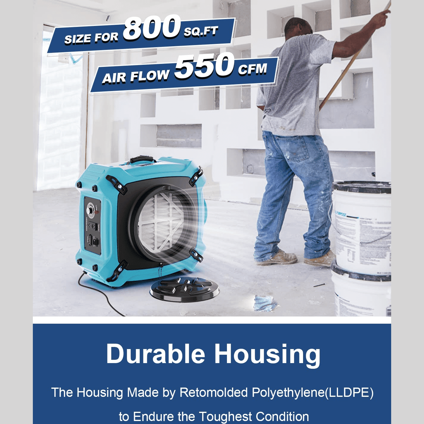 ALORAIR PureAiro HEPA Max 870 Air Scrubber - HEPA Max 870
