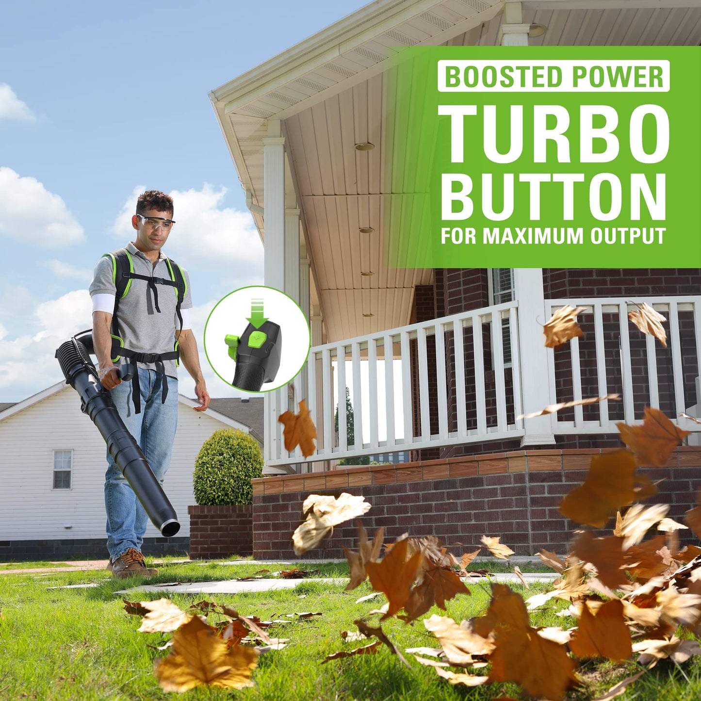 Greenworks 40V Gen 2 660 CFM Cordless Battery Brushless Backpack Blower w/ 8.0Ah Battery and Charger - 2427602