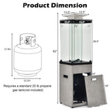 Tangkula 41,000 BTU Propane Patio Heater with Waterproof Cover - NP11219US-GR