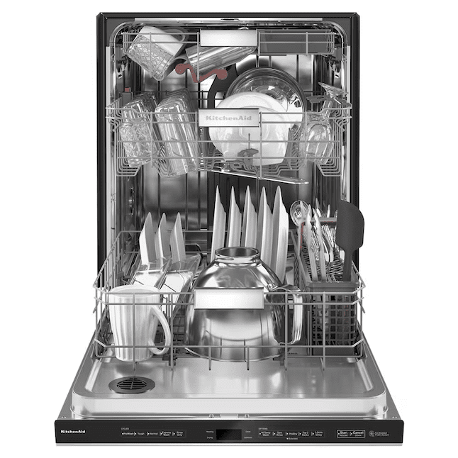 KitchenAid FREEFLEX With Third Rack Top Control 24-in Built-In Dishwasher Third Rack Stainless Steel with Printshield Finish , 44-dBA - KDPM604KPS