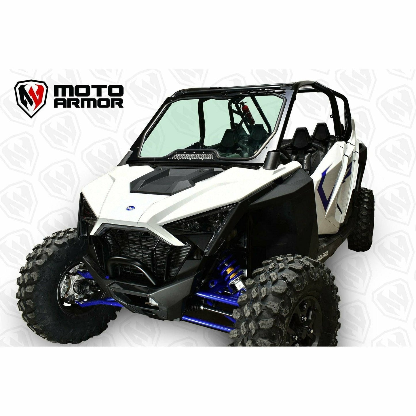 Moto Armor Polaris RZR Pro XP / Turbo R Glass Windshield - MA-RZPRO-WS-GLS-BLK-C-Y
