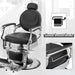 OmySalon PH439 Vintage Style Heavy Duty Hydraulic Recline Barber Chair - G59000439+G59000440