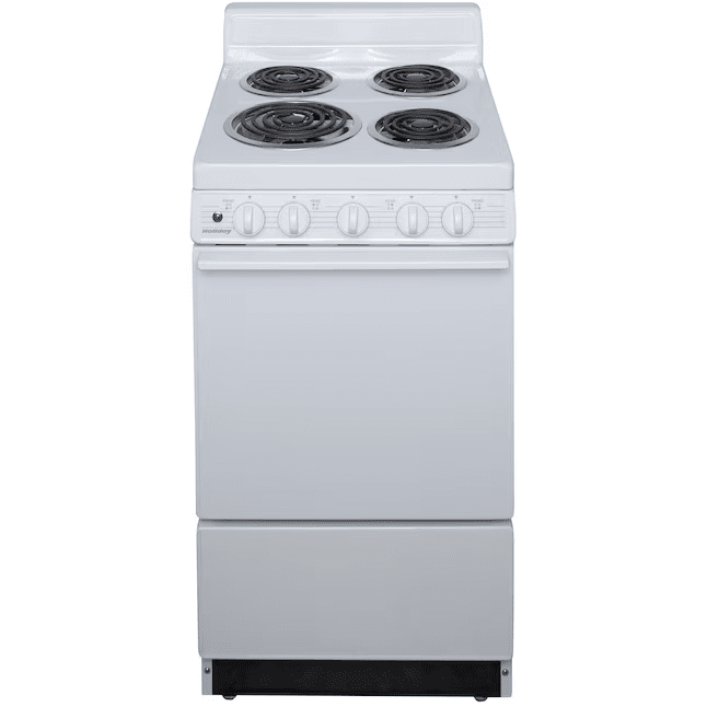 Holiday 20-in 4 Burners 2.4-cu ft Freestanding Electric Range White - EAK10MOO