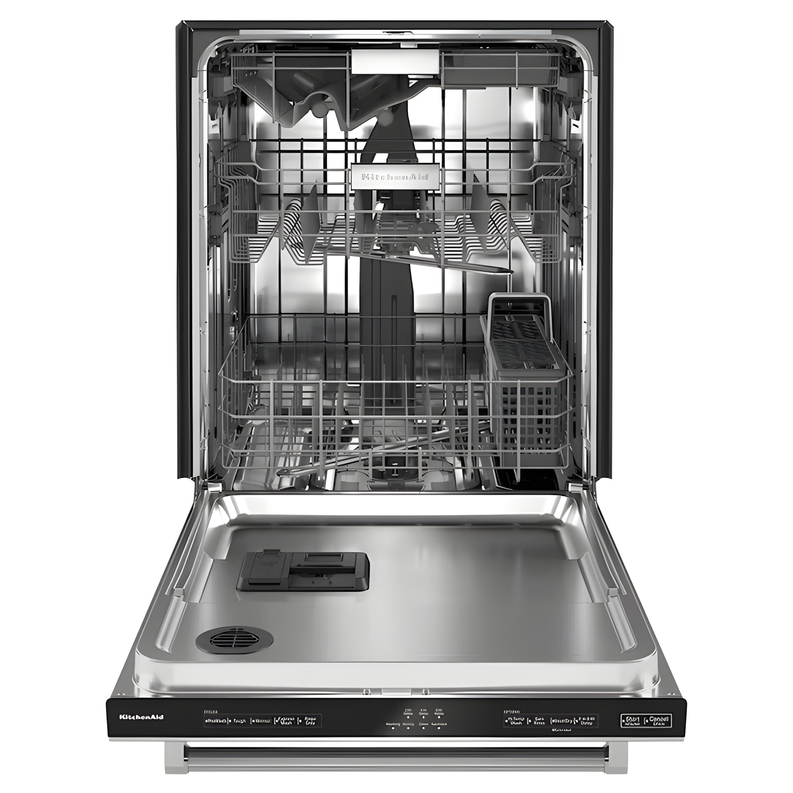 KitchenAid FREEFLEX With Third Rack Top Control 24-in Built-In Dishwasher Third Rack 44-dBA - KDTM404KPS