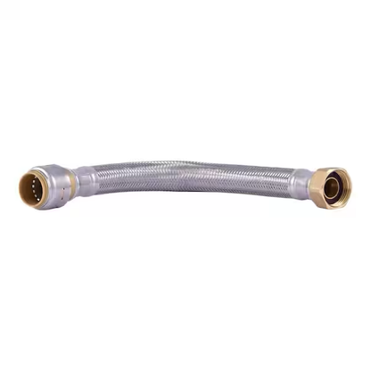 GE SharkBite Max 3/4 in. Push-to-Connect x 3/4 in. FIP x 15 in. Braided Stainless Steel Water Heater Connector - UR3088FX15