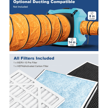ALORAIR PureAiro HEPA Max 870 Air Scrubber - HEPA Max 870