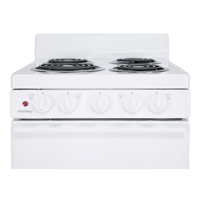 Holiday 20-in 4 Burners 2.4-cu ft Freestanding Electric Range White - EAK10MOO