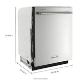 KitchenAid FREEFLEX With Third Rack Top Control 24-in Built-In Dishwasher Third Rack 44-dBA - KDTM404KPS