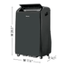 Hisense 10000-BTU DOE 115-Volt Gray Vented Wi-Fi enabled Portable Air Conditioner with Heater with Remote Cools 550-sq ft - AP1022HW1GD