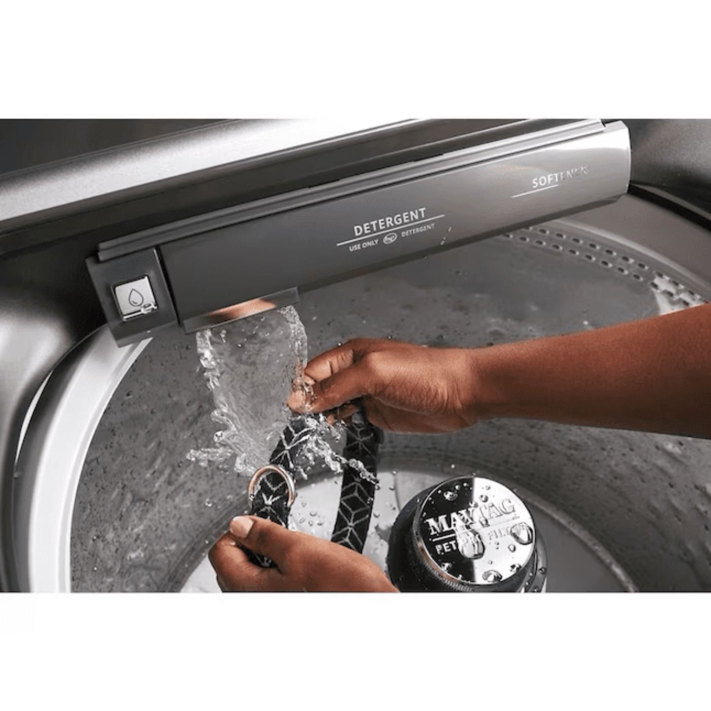 Maytag Pet Pro 4.7-cu ft High Efficiency Agitator Top-Load Washer Volcano Black - MVW6500MBK