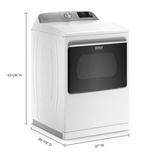 Maytag Smart Capable 7.4-Cu Ft Steam Cycle Smart Electric Dryer White Energy Star - MED7230HW