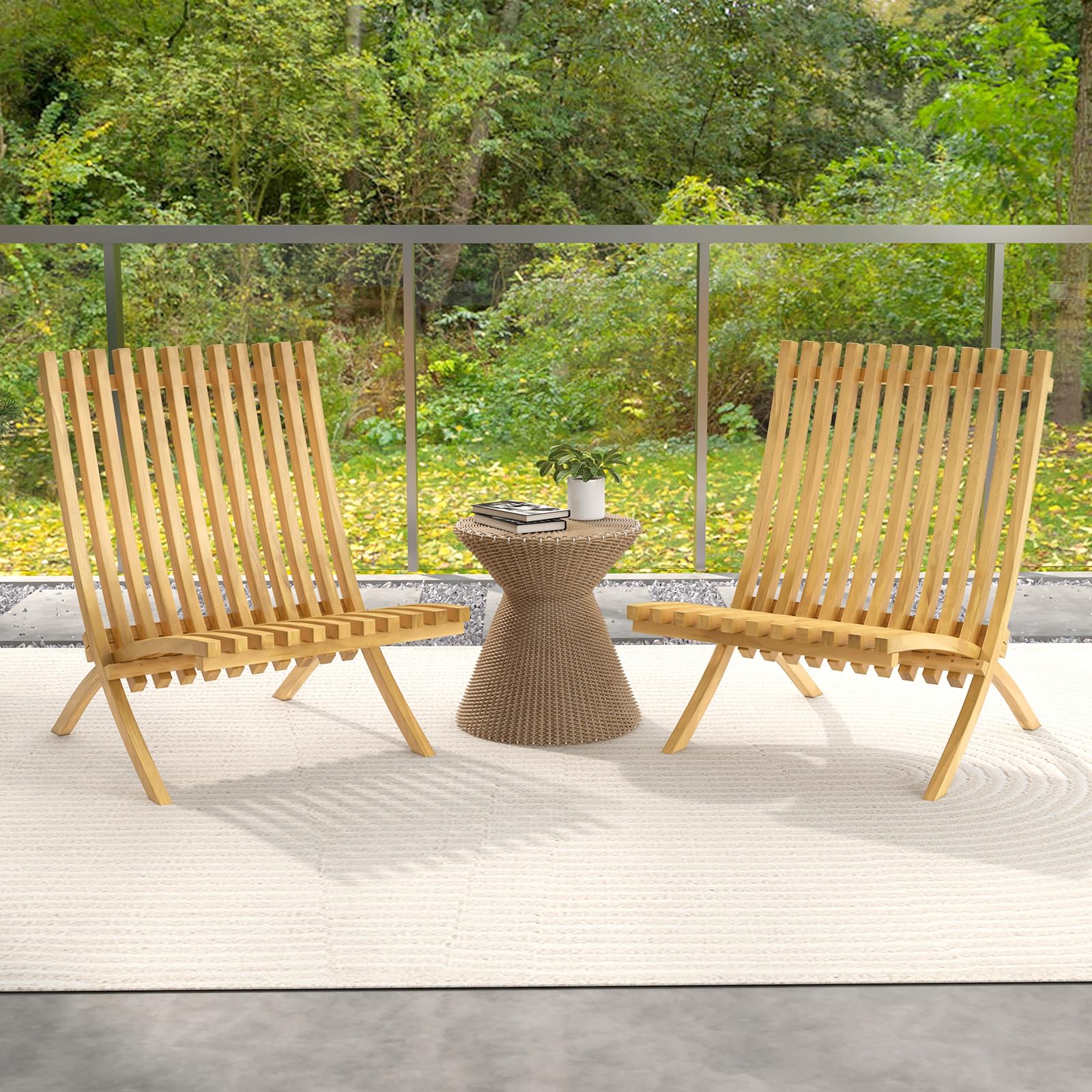 Tangkula Folding Patio Chair - 2*JV12299