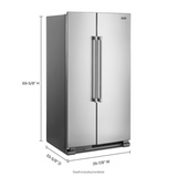 Maytag 24.9-cu ft Side-by-Side Refrigerator Fingerprint Resistant Stainless Steel - MSS25N4MKZ