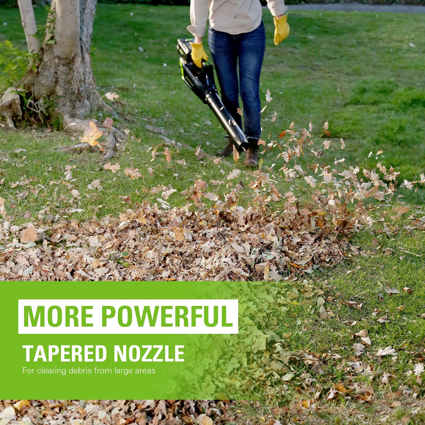 Greenworks 80V 21" Cordless Battery Brushless 3-in-1 Push Mower & 500CFM Axial Leaf Blower w/(2) 2.0Ah Batteries and Rapid Charger -1356602