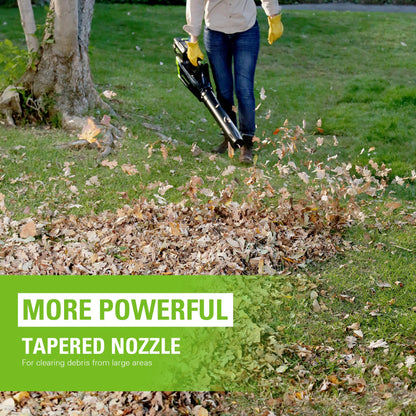 Greenworks 80V 21" Cordless Battery Brushless 3-in-1 Push Mower & 500CFM Axial Leaf Blower w/(2) 2.0Ah Batteries and Rapid Charger -1356602