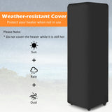 Tangkula 41,000 BTU Propane Patio Heater with Waterproof Cover, Outdoor Heater with Lockable Wheels - NP10518US-DK