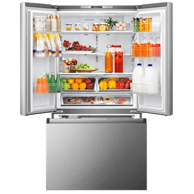 Hisense 26.6-cu ft French Door Refrigerator with Ice Maker and Water dispenser Fingerprint Resistant Stainless Steel ENERGY STAR - HRF266N6CSE1