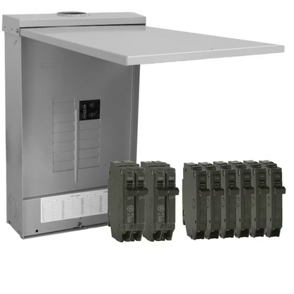 GE PowerMark Gold 125-Amp 12-Spaces 24-Circuit Outdoor Main Breaker Load Center  - 71223226