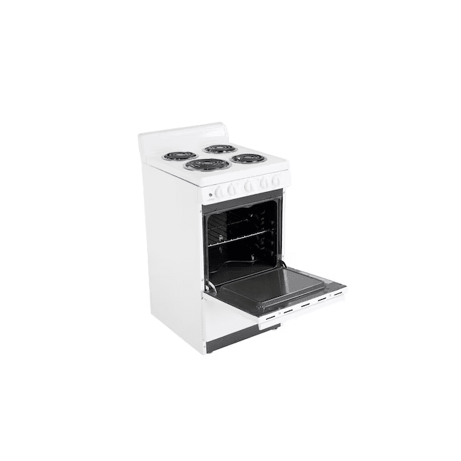 Holiday 20-in 4 Burners 2.4-cu ft Freestanding Electric Range White - EAK10MOO