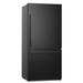 Hisense 17.2-cu ft Counter-depth Bottom-Freezer Refrigerator Black Metallic Steel ENERGY STAR - HRB171N6ABE