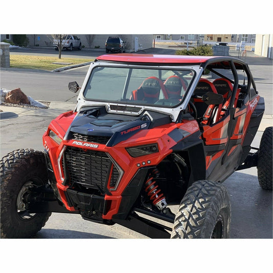 Moto Armor Polaris RZR Glass Windshield for Vent Racing Roll Cage - MA-VR1K-WS-GLS-BLK-B-N