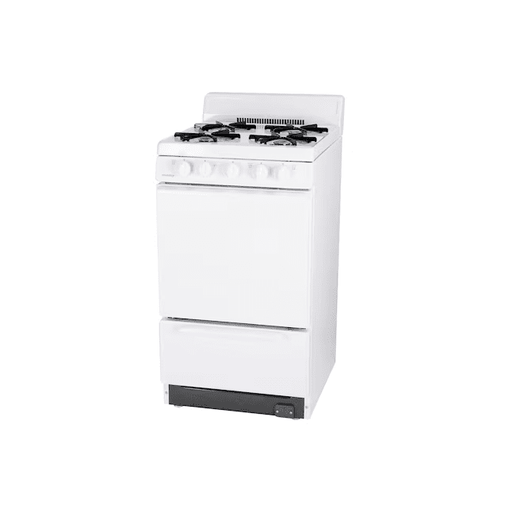 Holiday 20-in 4 Burners 2.4-cu ft Freestanding Natural Gas Range White - BAK101OO