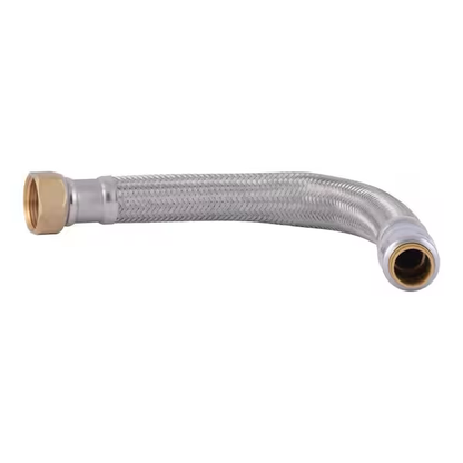 GE SharkBite Max 1/2 in. Push-to-Connect x 3/4 in. FIP x 18 in. Braided Stainless Steel Water Heater Connector - UR3068FX18