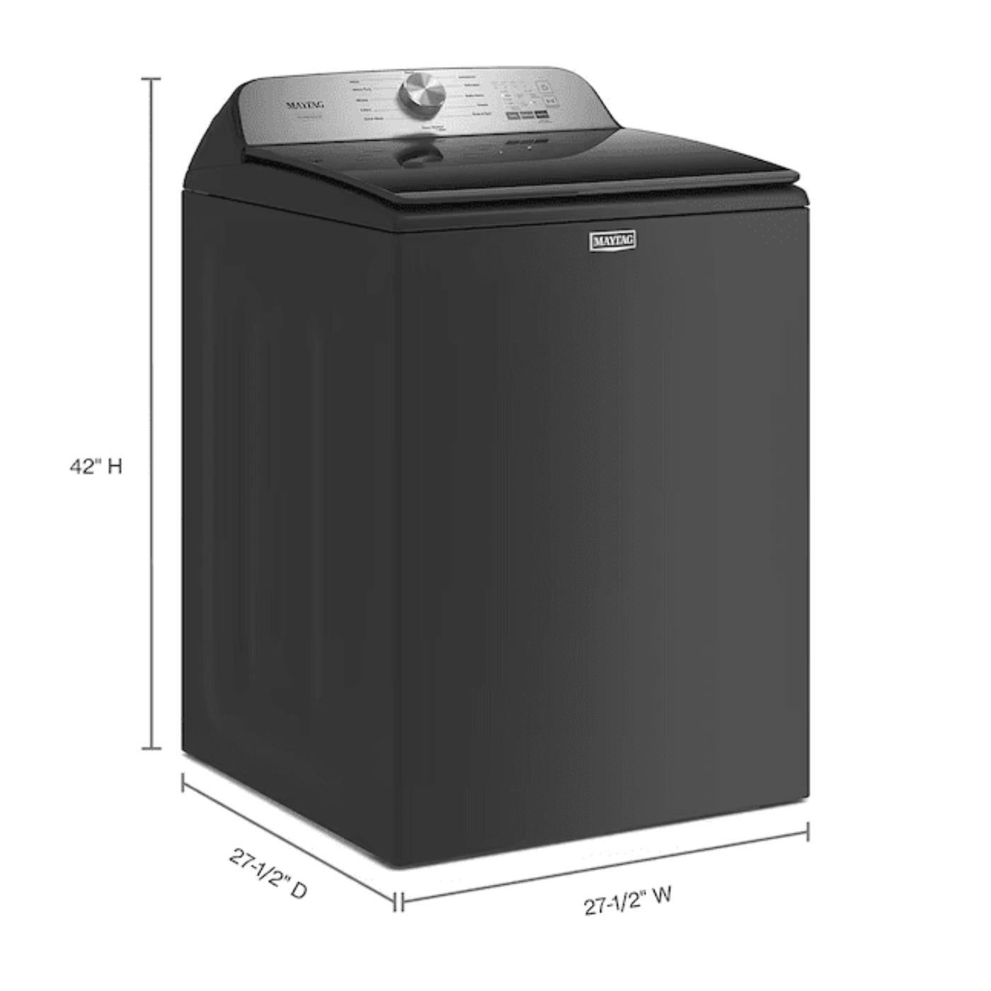 Maytag Pet Pro 4.7-cu ft High Efficiency Agitator Top-Load Washer Volcano Black - MVW6500MBK