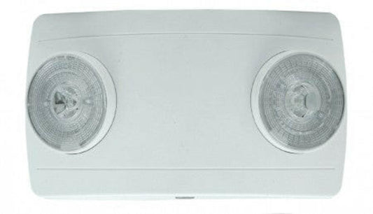 GE Exitronix LED Emergency Lighting Unit 3.6V 2X2W LED Emergency Lamps Wide Lens 2 Nickel Cadmium Battery White Enclosure Dual 120/277V - 51223762
