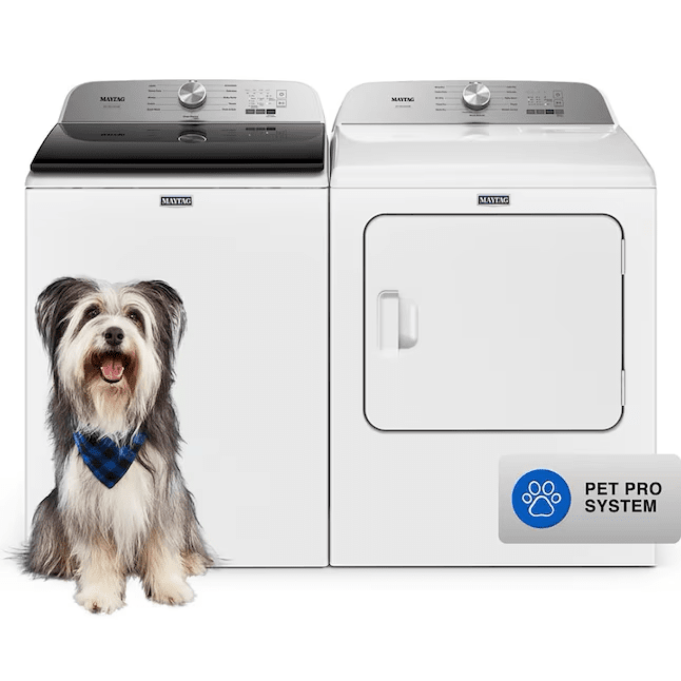 Maytag Pet Pro 4.7-cu ft High Efficiency Agitator Top-Load Washer White - MVW6500MW