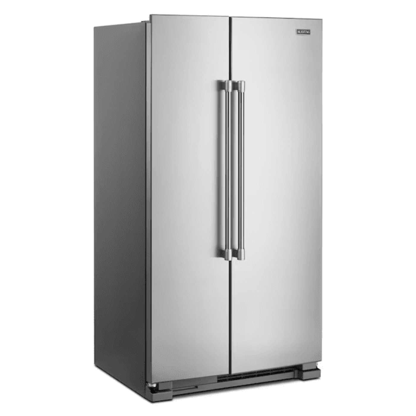 Maytag 24.9-cu ft Side-by-Side Refrigerator Fingerprint Resistant Stainless Steel - MSS25N4MKZ