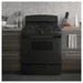 Hotpoint 30-in 4 Burners 4.8-cu ft Freestanding Natural Gas Range Black - RGBS330DRBB