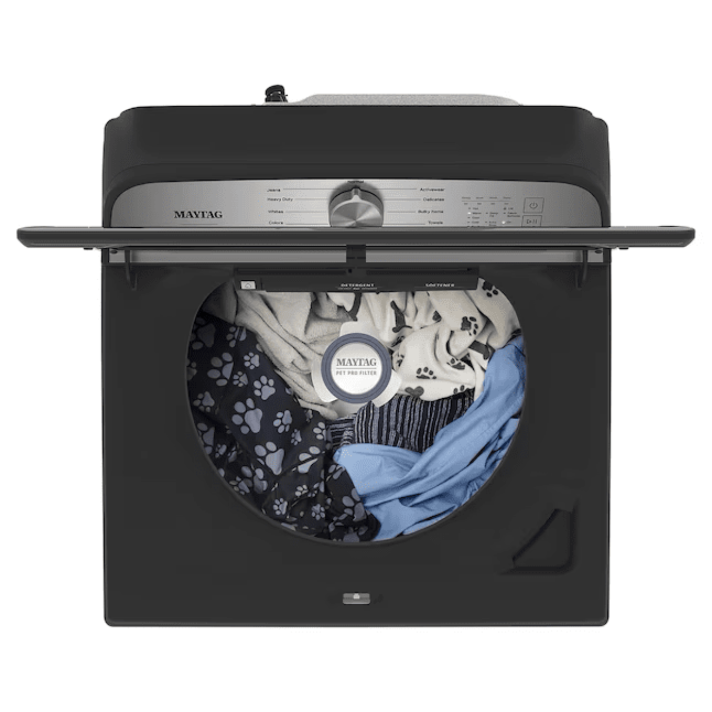 Maytag Pet Pro 4.7-cu ft High Efficiency Agitator Top-Load Washer Volcano Black - MVW6500MBK