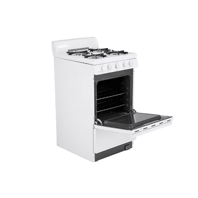 Holiday 20-in 4 Burners 2.4-cu ft Freestanding Natural Gas Range White - BAK101OO