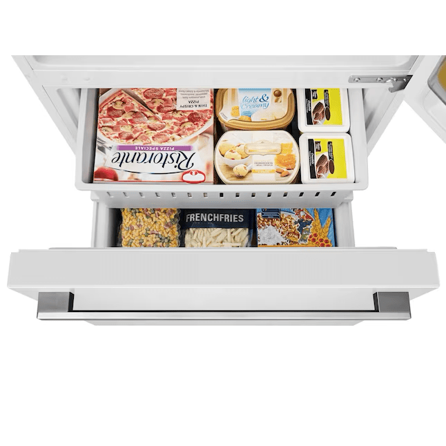 Hisense 17.2-cu ft Counter-depth Bottom-Freezer Refrigerator White ENERGY STAR - HRB171N6AWE