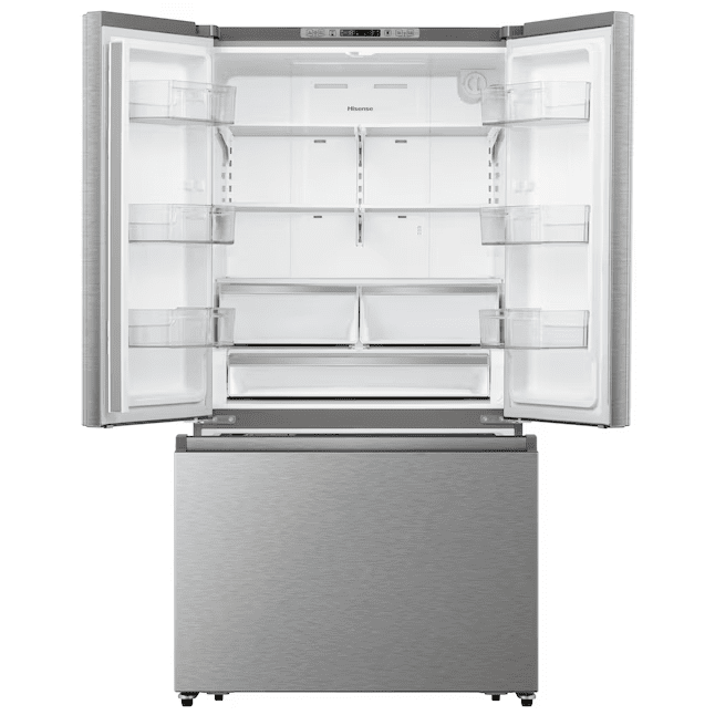 Hisense 26.6-cu ft French Door Refrigerator with Ice Maker and Water dispenser Fingerprint Resistant Stainless Steel ENERGY STAR - HRF266N6CSE1