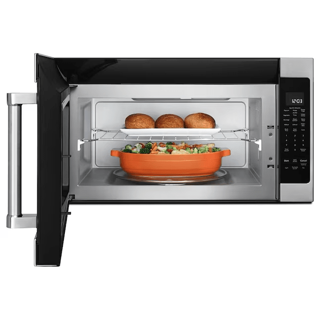 KitchenAid 2-cu ft 1000-Watt Over-the-Range Microwave with Sensor Cooking -KMHS120KPS