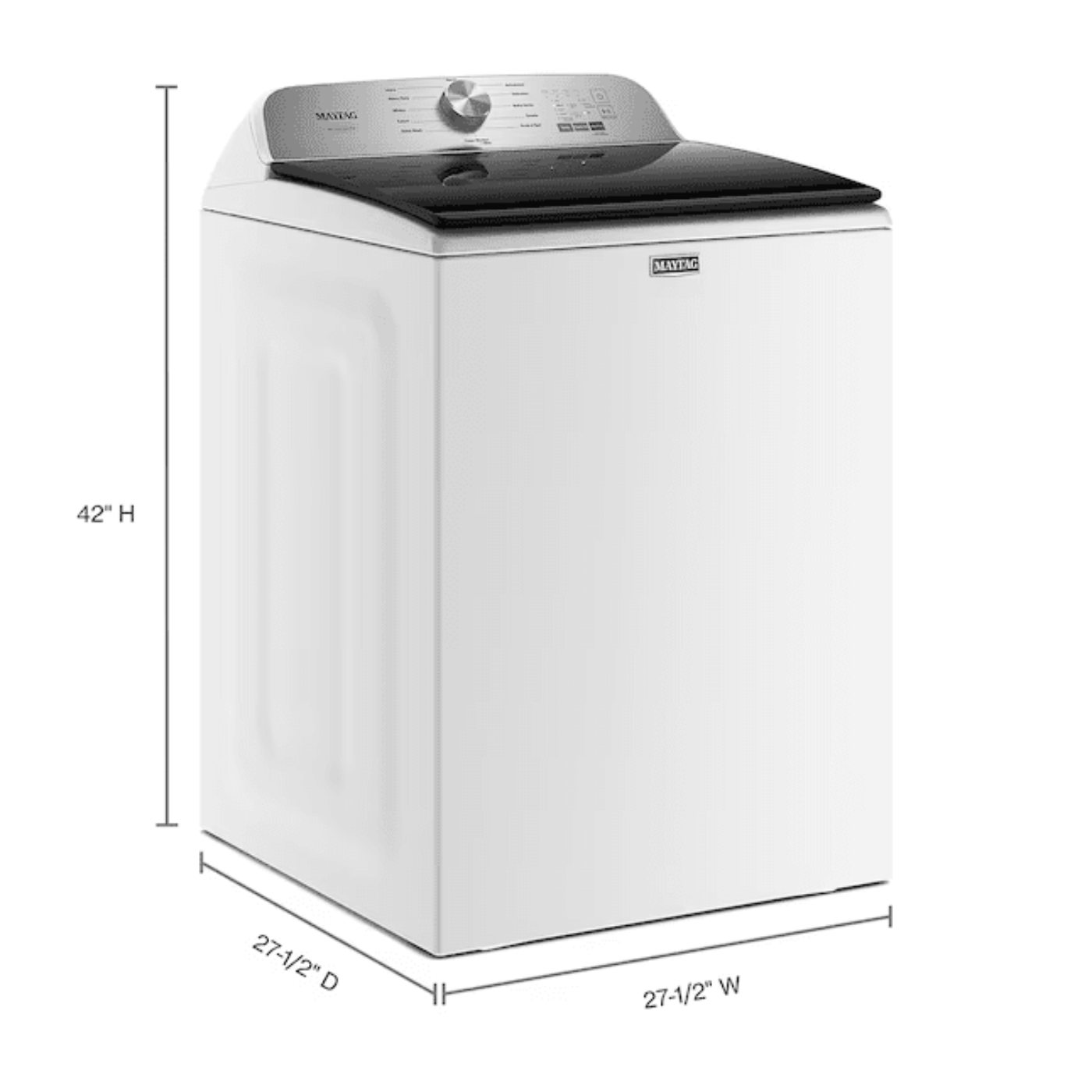 Maytag Pet Pro 4.7-cu ft High Efficiency Agitator Top-Load Washer White - MVW6500MW