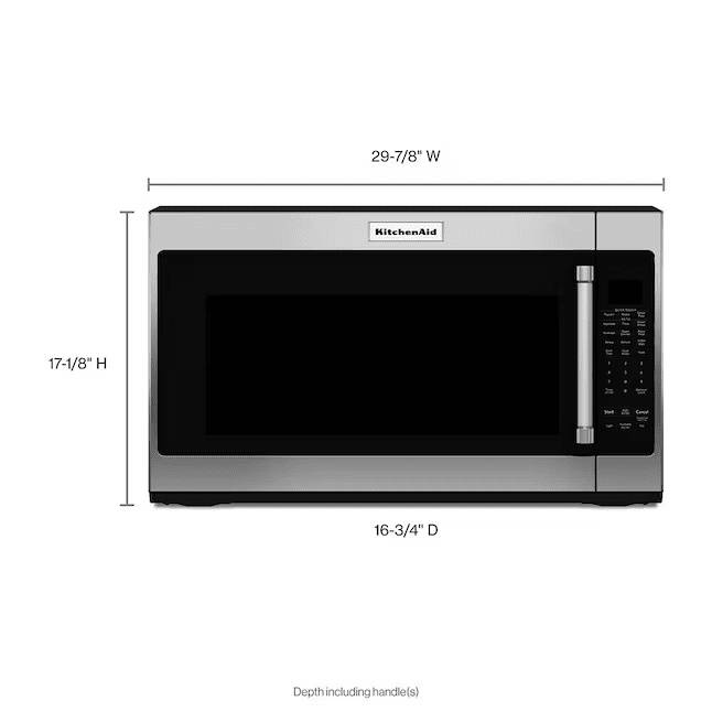 KitchenAid 2-cu ft 1000-Watt Over-the-Range Microwave with Sensor Cooking -KMHS120KPS