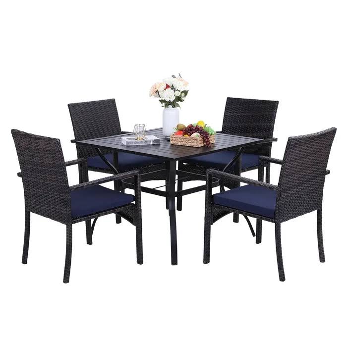 Alyah 4 – Person Square Outdoor Dining Set with Cushions