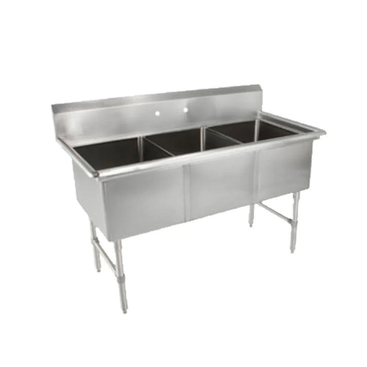 John Boos 3B244 Sink with Three 24" x 24" Compartments - 3B244