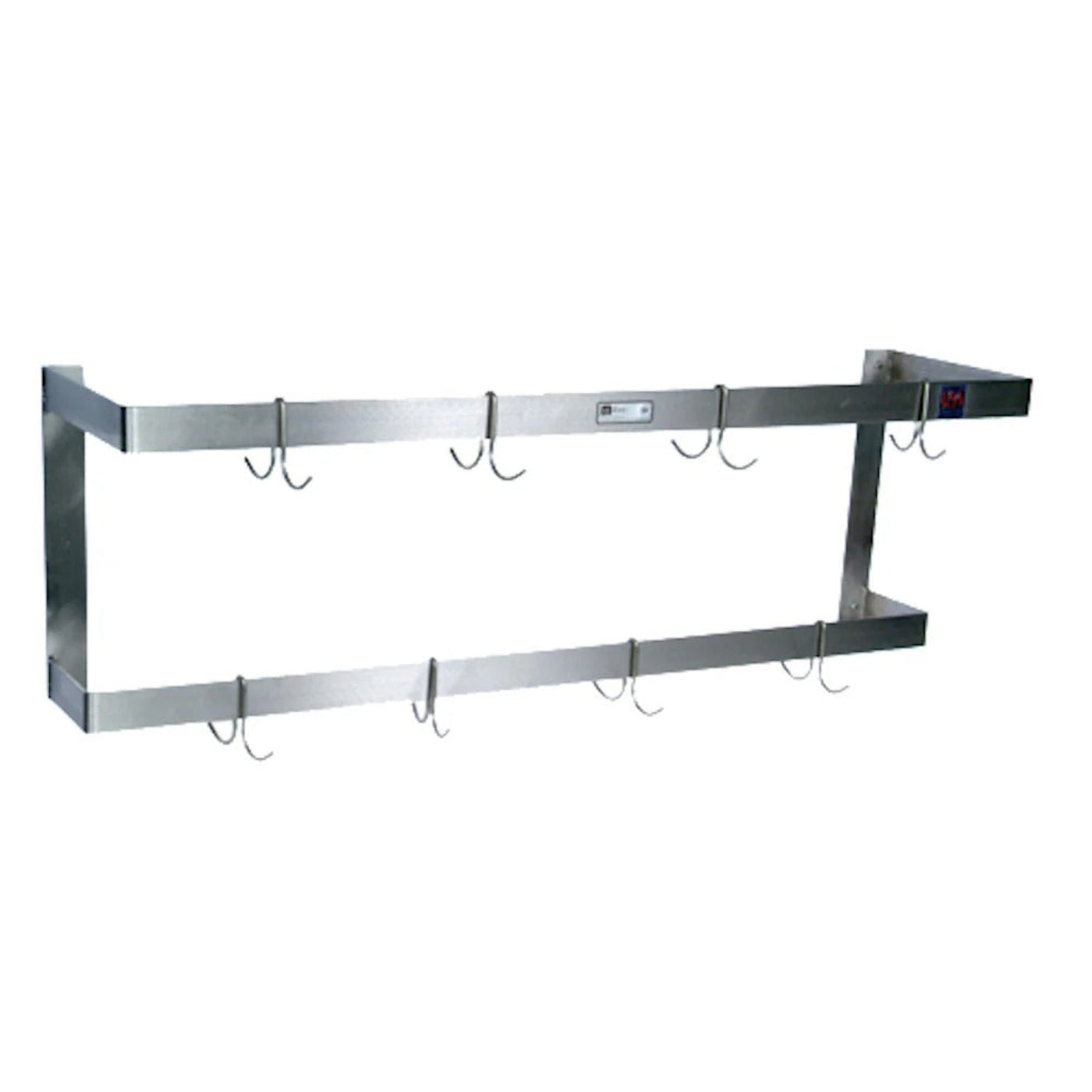 John Boos PRW24 Wall Mount 96" Double Bar Pot Rack - PRW24